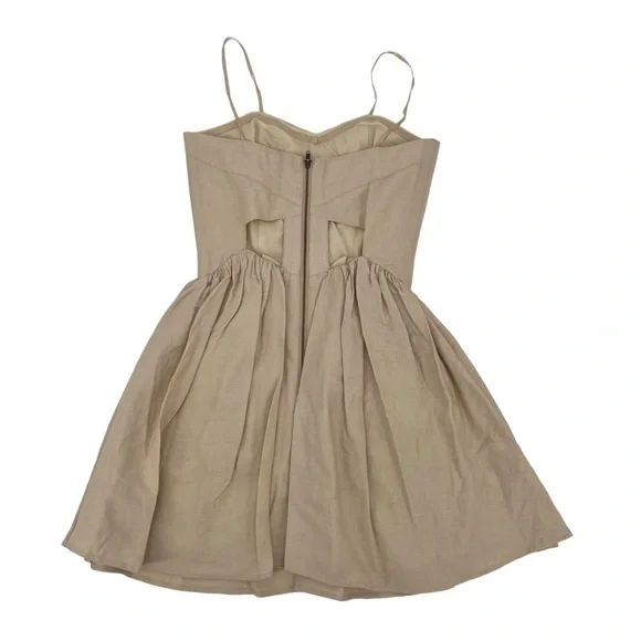 Keepsake The Label Sand Set Me Free Spaghetti Strap Mini Dress Size 2 Women's - Picture 3 of 6